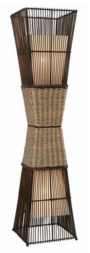 Lampadaire Bamboo Nino - 2 ampoules - Osier