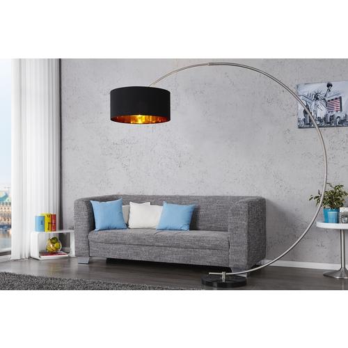 Lampadaire extensible design arc coloris noir et o