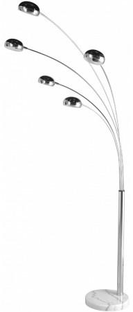 Lampadaire design chromé 5 branches - Artifice