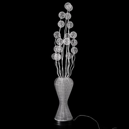 Grande lampe vase fleurs LED aluminium - Barbara H