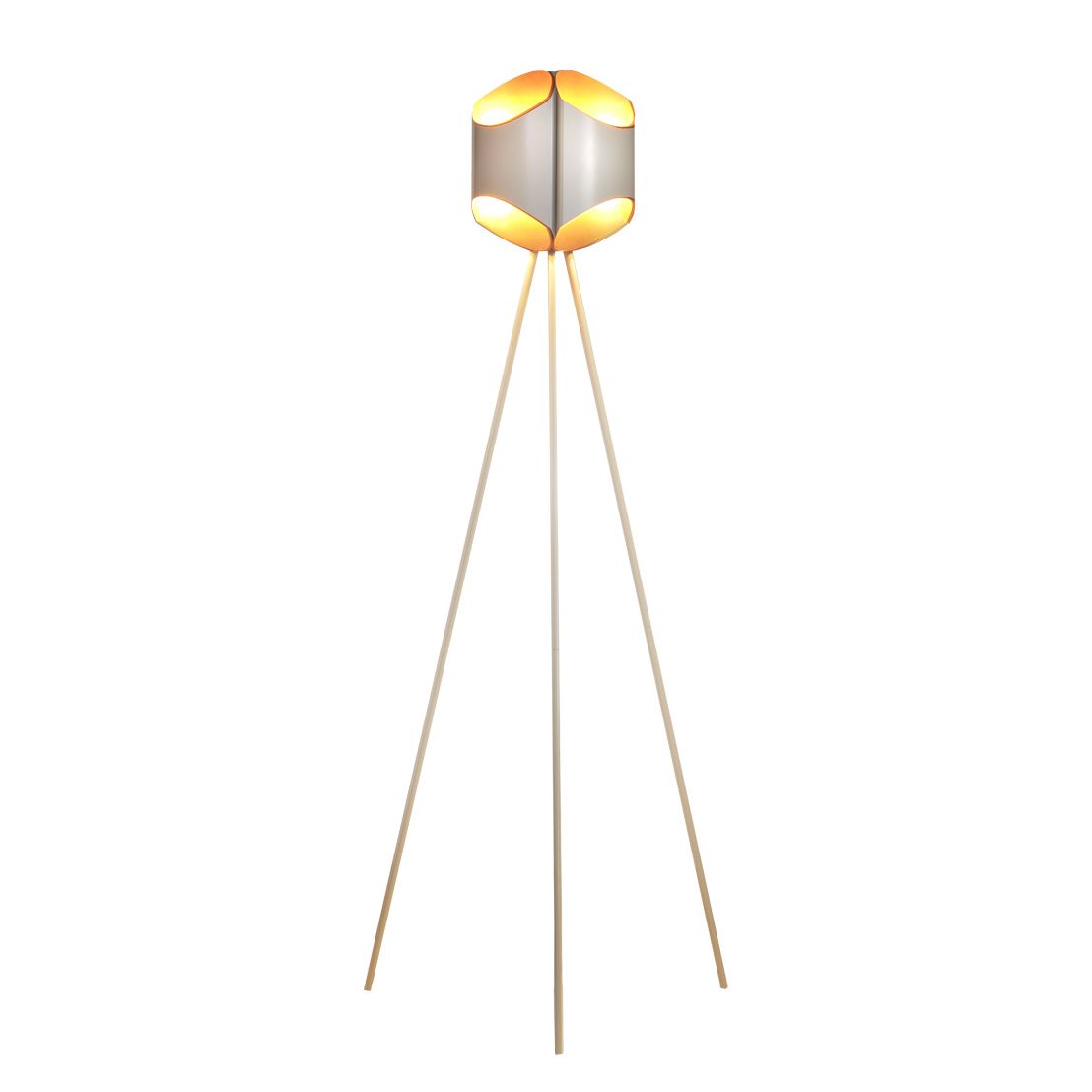 Lampadaire halogène Sojus - Aluminium / Acier inox