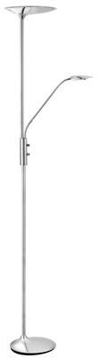 Lampadaire led avec liseuse, en chrome