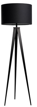 Lampadaire TRIPOD - Métal - 1 ampoule - Noir