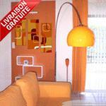 Lampadaire arc xl orange design - lampe arc xl vin