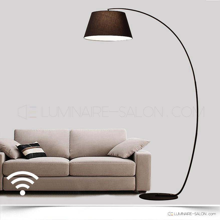 Lampadaire LED design courbé abat-jours élégant Am