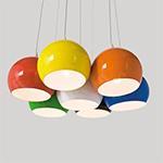 Suspension 7 Boules Multicolore multicouleur Lustre Suspension 7 Boules Multicolore