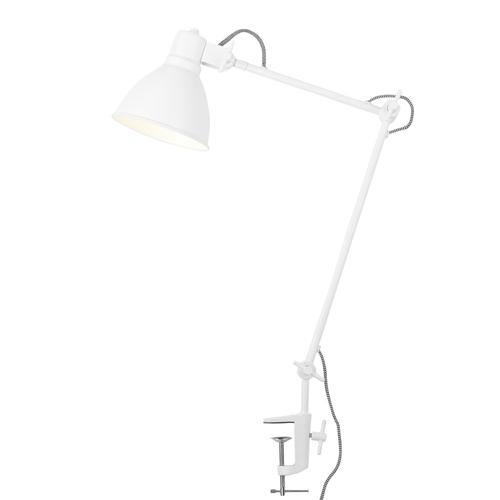 Lampe de bureau à visser en acier blanc Derby Its