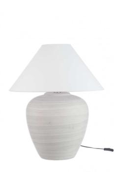 Lampe XXL classique chic boule en céramique grise