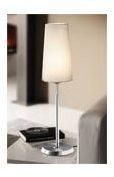 Lampe abat-jour conique pied cylindre métal nickel