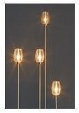 Lampadaire en cristal de Murano filé ambre et pied