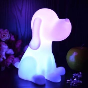 Lampe de chevet chien LED sans fil multicouleurs
