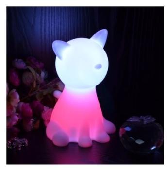 Lampe de chevet chat LED sans fil multicouleurs