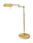 Petit lampadaire halogène réglable en hauteur doré