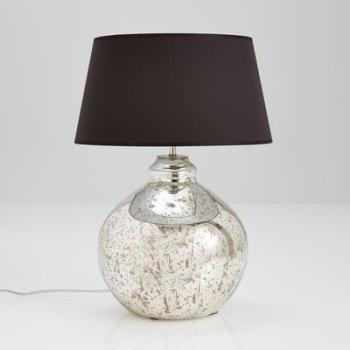 Pied de lampe en verre mercurisé Elda - La Redoute
