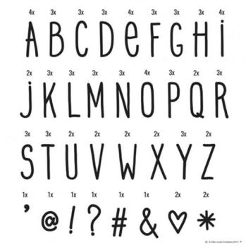 Set de Lettres Manuscrites pour Lightbox Set de Lettres Manuscrites