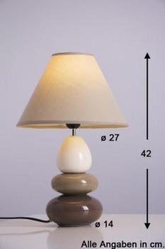 Lampe de table Honsel Balon Chrome, Rouille, Brun,