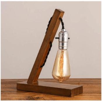 Lampe à poser rustique en bois - Baker