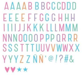 Set de 85 Lettres Pastel pour Lightbox Set de 85 Lettres Pastel pour