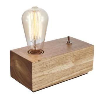 Lampe de chevet en bois - Texas Lampe de chevet en bois -