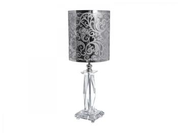 Lampe chevet TORO chrome et verre abat jour 20 cm chrome Lampe chevet TORO chrome et