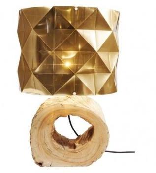 Lampe à poser design en bois camphrier plastique Muirin Lampe à poser design en bois