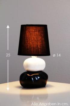Lampe de table Kera Noir, Blanc, 1 lumière - Desig