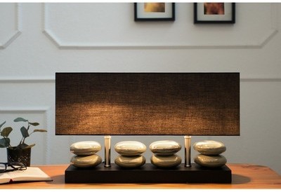 Lampe à poser design en métal et plastique coloris