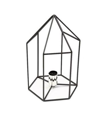 Lampe à Poser en Métal Noir Cage