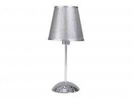 Lampe de chevet TORA métal et tissu chrome argent chrome Lampe de chevet TORA métal