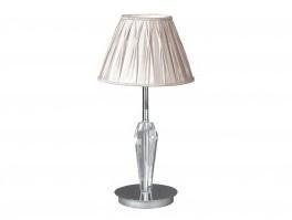 Lampe de chevet pied chromé et verre TORO 54 cm ch