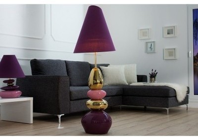 Lampe à poser design de 150 cm en lin et porcelain