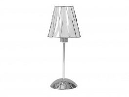 Lampe de table à chevet TORA pied rond chromé abat Lampe de table à chevet TORA