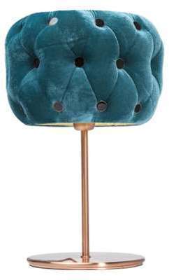 Lampe à poser design en acier cuivré velours Vesper Lampe à poser design en acier