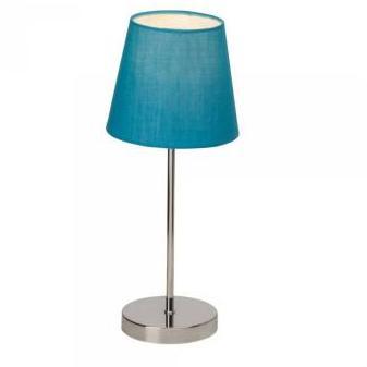 Lampe de table Brilliant Kasha Bleu, Chrome, 1 lum