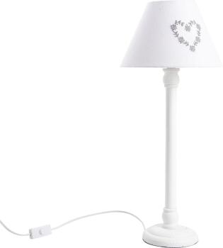 Lampe à poser en bois motif coeur Lampe à poser en bois motif