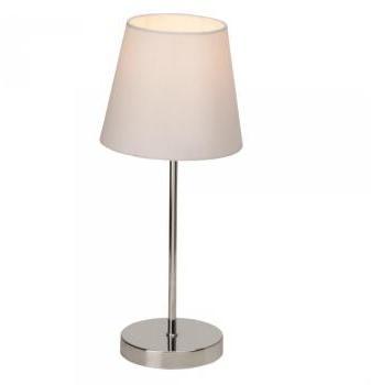 Lampe de table Brilliant Kasha Chrome, Blanc, 1 lu