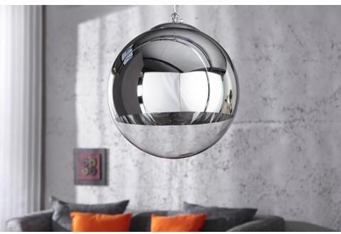 Lampe suspension design Ball chromé 30 cm