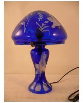Lampe tigre bleue