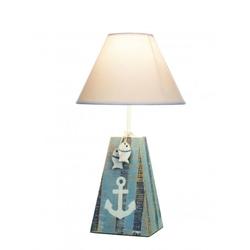 LAMPE MARINE ANCRE BOIS