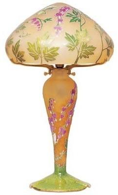 Lampe en pâte de verre Coeur de Marie Odeon