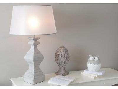Lampe Chic Grise Beatrice Elna Nacre