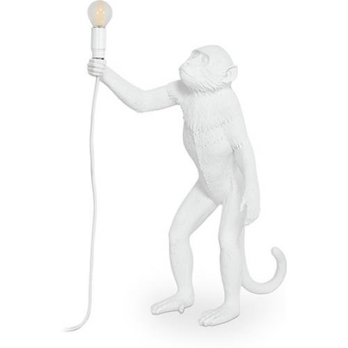 Lampe de table design Singe debout - Résine Blanc