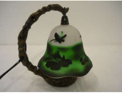 Petite lampe pate de verre