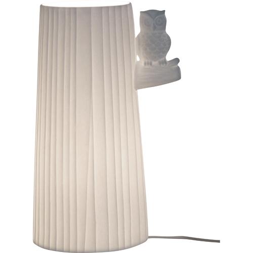 Lampe en porcelaine biscuit Lampe les Bois (H.24cm