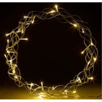 Couronne lumineuse décorative 30 cm avec 32 LED blanc Couronne lumineuse décorative