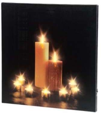Tableau lumineux Bougies 40 x 40 cm Tableau lumineux Bougies 40