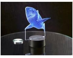Motif 3D pour socle lumineux LS-7 3D - Requin Motif 3D pour socle lumineux