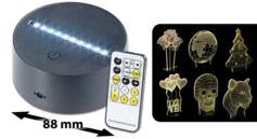 Socle lumineux décoratif à LED pour motifs 3D interchangeables Socle lumineux décoratif à