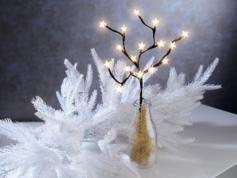 Branche à 16 LED alimentée par piles - toiles Branche à 16 LED alimentée