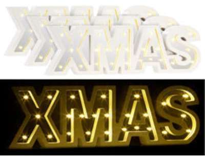 3 miroirs décoratifs lumineux sans fil XMAS avec fonction 3 miroirs décoratifs lumineux